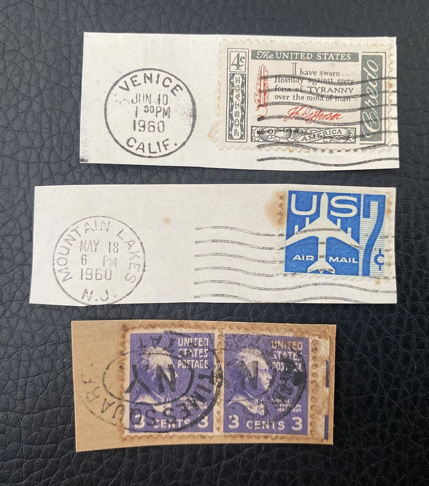 Lot de 4 timbres anciens des USA Sur Frag années diverses - Stamps RARE - A78 - Photo 1/1