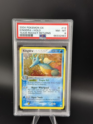 2004 Pokemon EX Team Rocket Returns Kingdra Holo 12/109 PSA 8 NM-MT