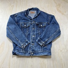 Vintage 90s Levi  s Denim Trucker Jacket Large Made In USA