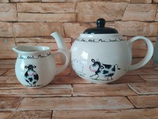 Price & Kensington Home Farm Teapot & Milk/Cream Jug Set-cows,sheep,ducks