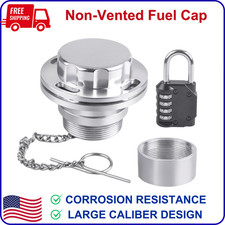 Aluminum 2" Male Non-Vented Fuel Cap with Combination Lock For Transfer Tanks