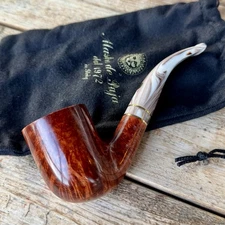 Mastro De Paja Gladiator Crixus  #2 Briar Pipe Italy Acrylic Stem - New