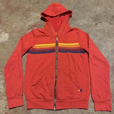 Aviator Nation Hoodie Sweatshirt Youth 14 Rainbow Stripe Full Zip Made in USA