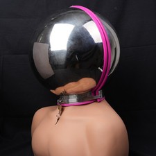 Stainless Steel BDSM Bondage Helmet Restraint Head Hood Adult Roleplay Games US