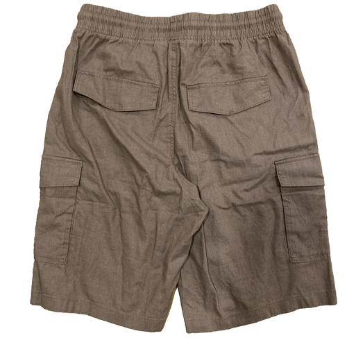 H&M Kids Shorts Boys Size 18 Linen Blend Casual Solid Brown - Picture 3 of 3