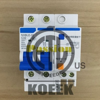 1PC For   Circuit Breaker Leakage Protector C-Type 2P 32A  NXBLE-32