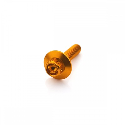 Aluminium Race Großkopfschrauben M6 x 1,0 mm x 25 mm (16 mm o/d) orange