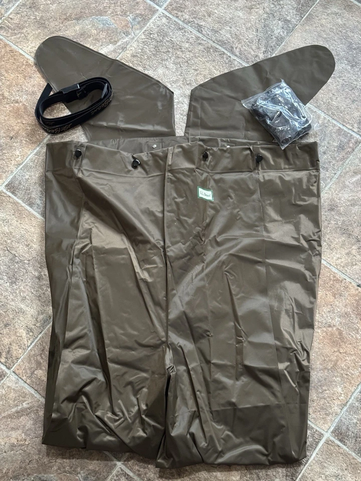 New L.L. BEAN Chest Waders Fly Fishing Boot Foot Men’s XL Overalls Vintage USA - Image 2 of 4
