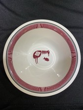 Serving Bowl 8" Ancient Mimbreno Indian Santa Fe Replica Dining Car Crain Fish