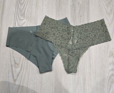 Aerie New Green Undies Lace Thong Seamless Cheeky Size XS