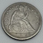 1860 Seated Liberty Half Dollar 50C Early Date U.S. Silver Coin