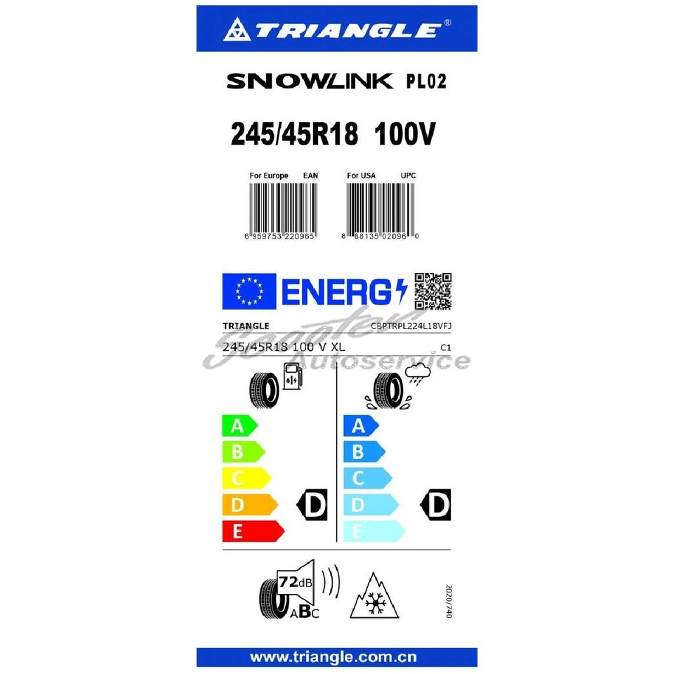 Winter-Reifen Triangle 245/45 R18 100V PL-02 3PMSF XL | 11522 - Bild 2 von 3
