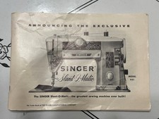 Macchina da cucire Singer 401 slant-o-matic manuale istruzioni proprietario 96 pagine
