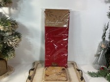 Autumn Leaves Cutwork Tablecloth Red 60  x 84  Oblong NEW IN PACKAGING