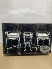 Ashton Drake Gene's Patio Set White Table & Chairs Set w/ Box and Shipper NRFB