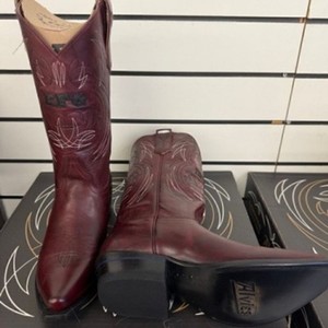 Bottes De Cowboy Alvies Billy Gibbons ZZ BFG En Cuir Rouge Taille 14 DE - Neuves