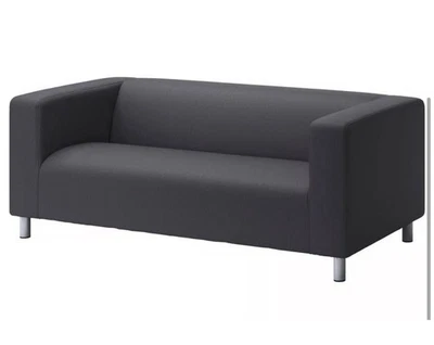 Housse Ikea KLIPPAN neuve d'origine pour canapé 2 places, gris vissle, 202.788.55 - Photo 1/4
