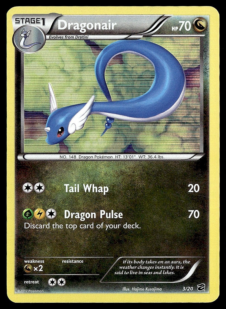 2012 Black & White - Dragon Vault Dragonair Stage 1/ Holo #3