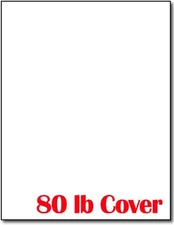 Heavyweight White Cardstock 8.5" X 11" 80Lb (20 Sheets)