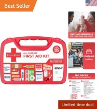 All-Purpose Portable Compact First Aid Kit for Minor Cuts, Scrapes, Sprains ...