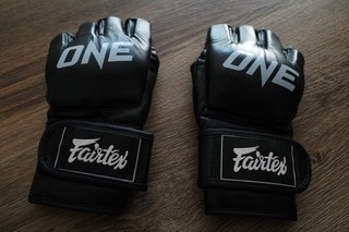 ONE X Fairtex Grappling/MMA Gloves FGV12 OPEN THUMB (Black)