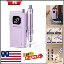 Versatile Clip-On Nail Drill with 6 Bits & LCD Display, Perfect for Nail Art