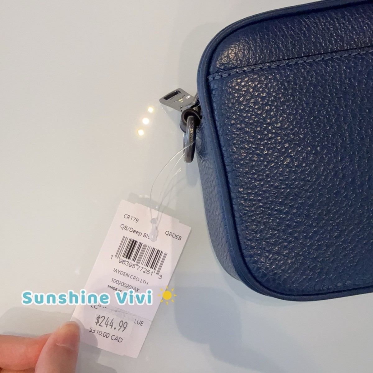 NWT COACH Men's Jayden Crossbody CR179 Leather Deep Blue | eBay