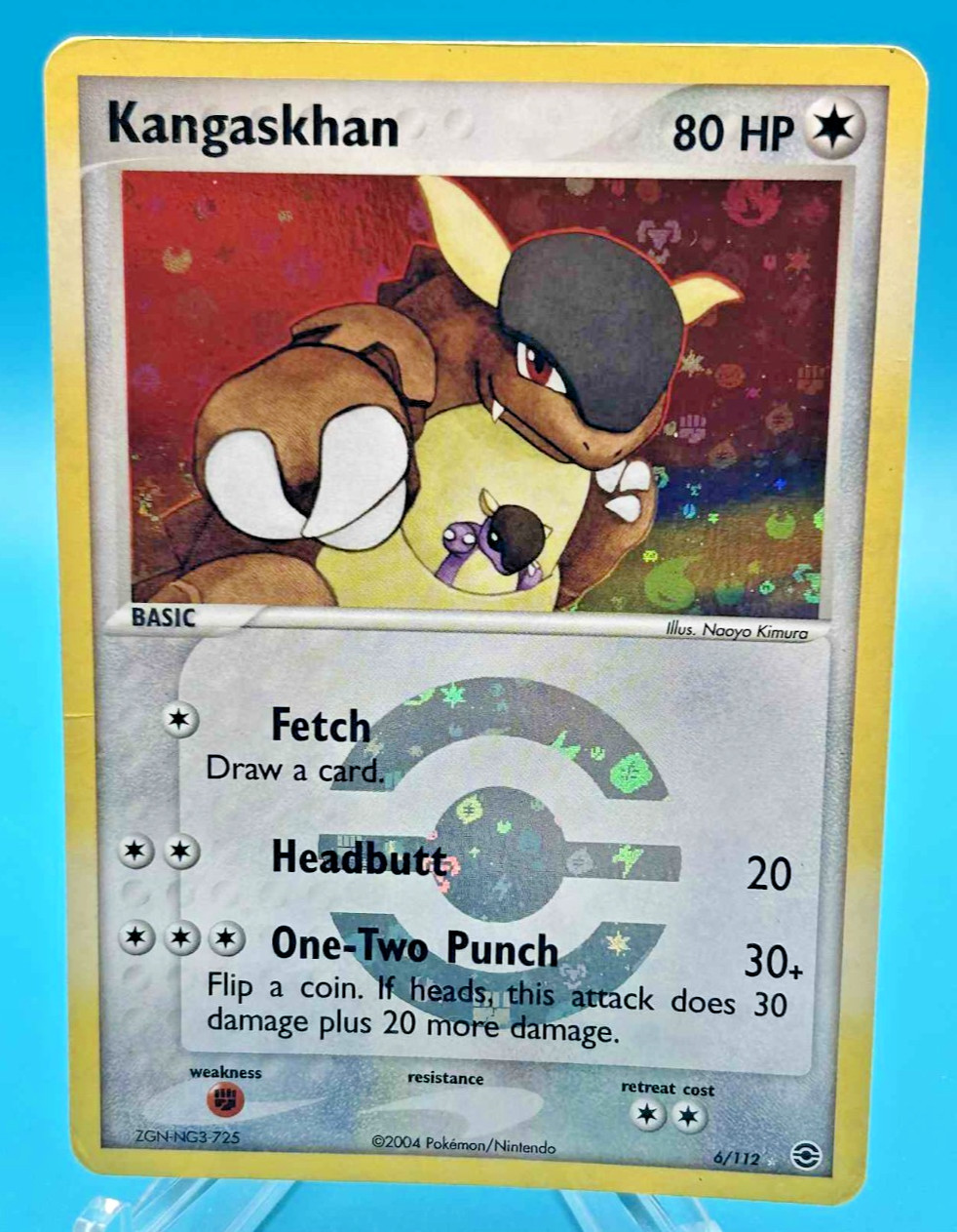 Pokémon TCG Kangaskhan FireRed LeafGreen 6/112 Holo Rare Near Mint Free Shipping