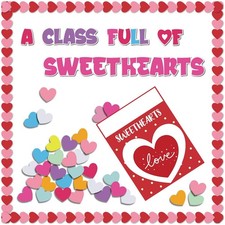 Valentines Day Bulletin Board Set Valentines Love Heart Classroom Decoration ...
