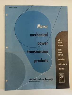 Morse Borg-Warner Rockford Clutches Catalog Asbestos Clutch History Brochure Cat