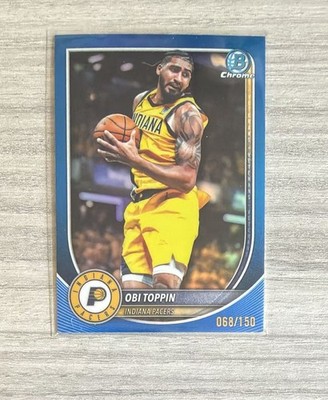 2025 Topps Bowman Chrome Blue Refractor #BCV-162 Obi Toppin /150 Pacers