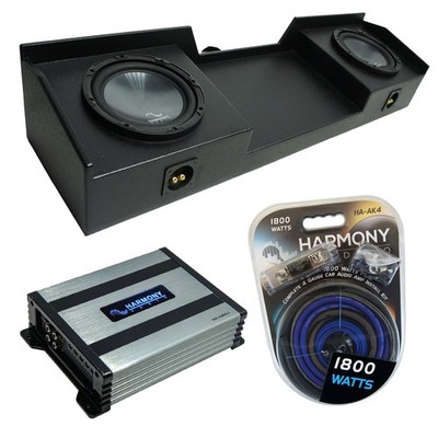 99-06 GMC Sierra Ext Cab Truck Harmony R124 Dual 12'' Rhino Sub Box & HA-A400.1