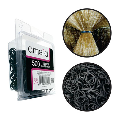Amelia Beauty | 500 Count 1/2'' Rubber Bands | Premium US Made Rubber Hair Ties |