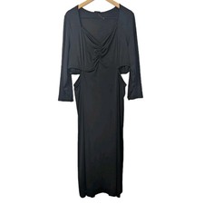 NWOT Torrid Black Cut Out Studio Knit Long Sleeve Maxi Dress Size 2x