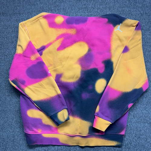 Air Jordan Nike Hoodie Herren XL Gelb Pink Schwarz Tie Dye Jump Man - Bild 6 von 10