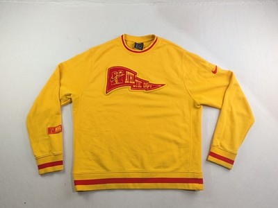 Nike Athletic Dept 1972 Crewneck Mens Medium Yellow Varsity Sweatshirt
