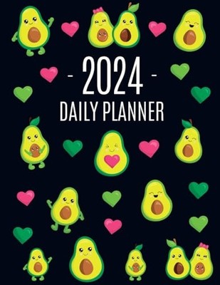 Avocado Daily Planner 2024 : Funny & Healthy Fruit Orga -  NEW Happy Oak Tree  2