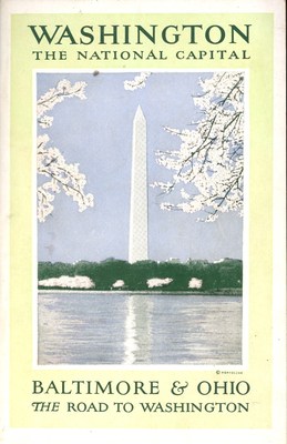 Washington DC BALTIMORE & OHIO RAILROAD Booklet 1935 Photos Fold Out Map  