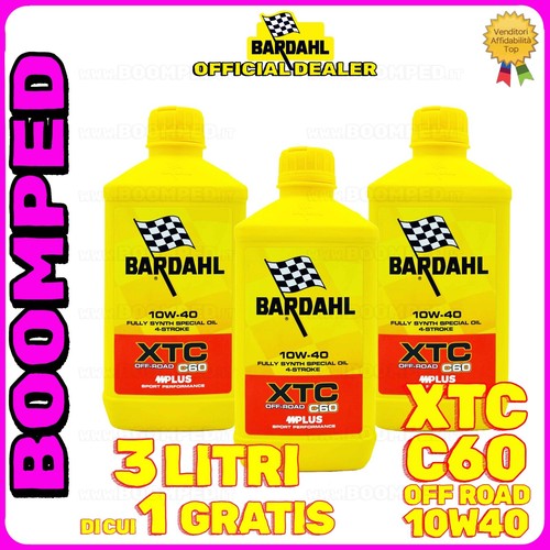 Bardahl Bardhal XTC C60 10w40 OFF ROAD olio moto cross enduro SN 3 LITRI 03BD60 - Foto 2 di 6