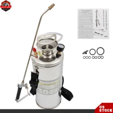 2 Gallon Stainless Steel Sprayer w/3' Hose Ground Clean and Garden Sanitizin