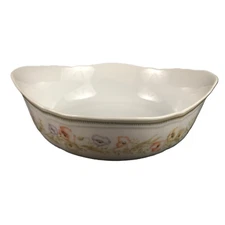 Mikasa Petite Vegetable Serving Bowl Multi Floral Leaves L9313 VTG Japan