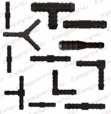 Hose Joiner Plastic Barbed Connector Pipe Tubing Fitting Air Fuel Water Vacuum