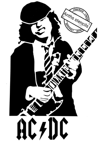 STENCIL ACDC REUSABLE CLEAR FILM USE OVER AND OVER | eBay