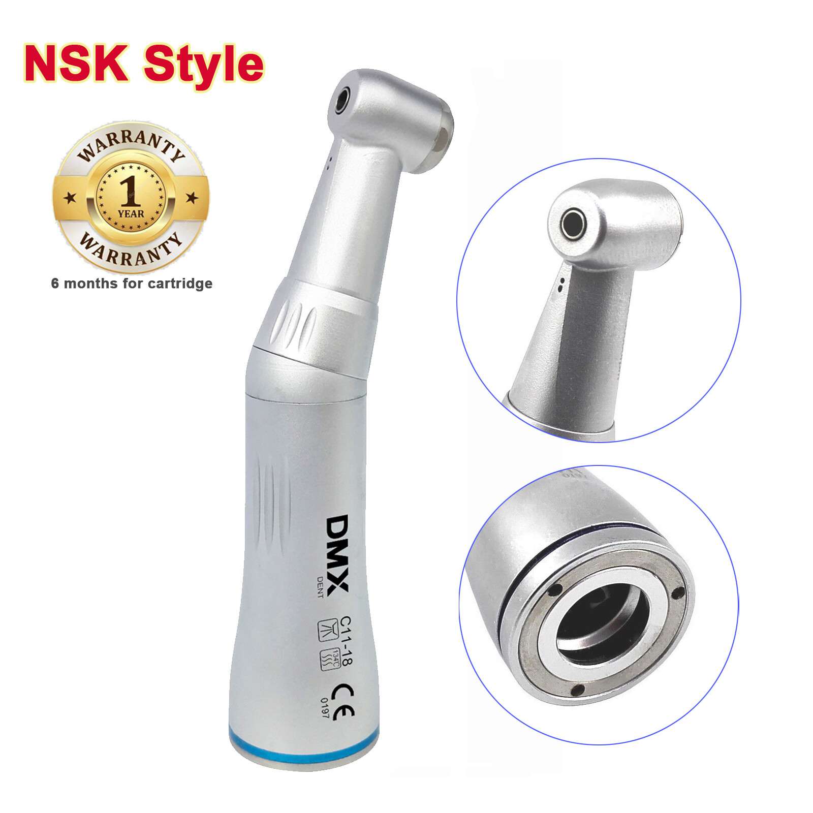 NSK STYLE Dental (LED E-generator) Slow Low Speed Contra Angle Handpiece DMXDENT