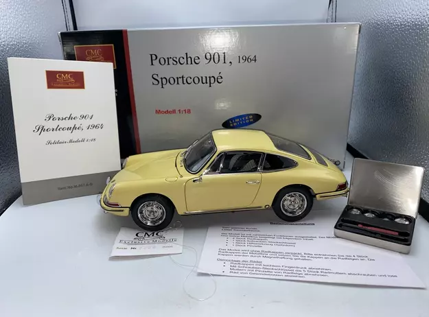 1:18 CMC 1964 Porsche 901 Sportcoupe Champagne Yellow VERY RARE Part # M-067A