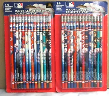 2 Packs  Empire Berol MLB -14 Pencil Sets - National League Team  Collectors Set