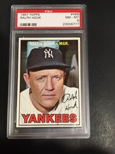 1967 TOPPS RALPH HOUK, #468, PSA 8 (Free Shipping On Any 3!)