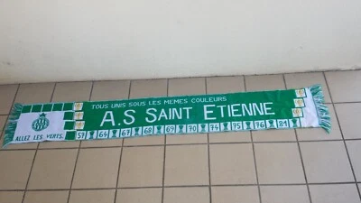 Écharpe vintage ASSE ALLEZ LES VERTS TOUS UNIS SOUS LES MÊMES COULEURS - Photo 1/4