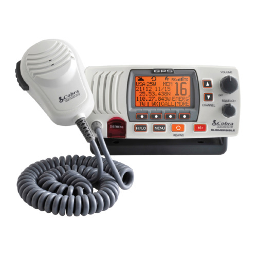 Cobra Mrf77W Gps Fixed Mount Marine Radio Dsc-capable Gps Rewind Say Again Noaa