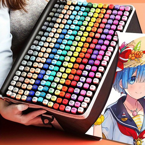 168 Color Dual Tipped Sketch Art Marker Set Double-Ended-JZH7